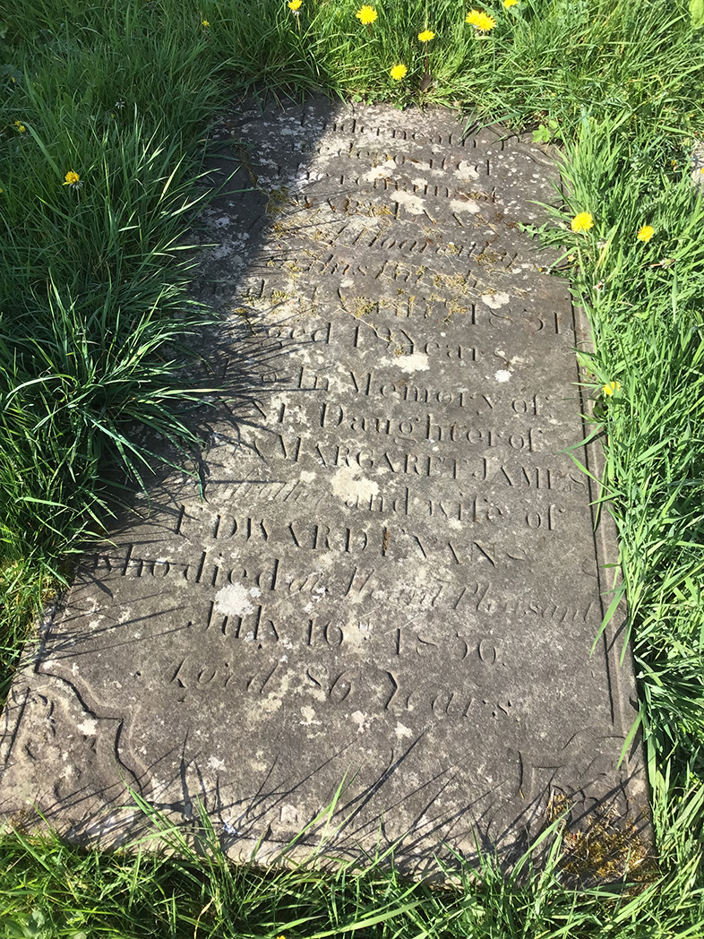 a cleaned gravestone